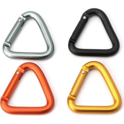 Triangle Carabiner Outdoor Camping Hiking Keychain Snap Clip Hook Kettle Buckle