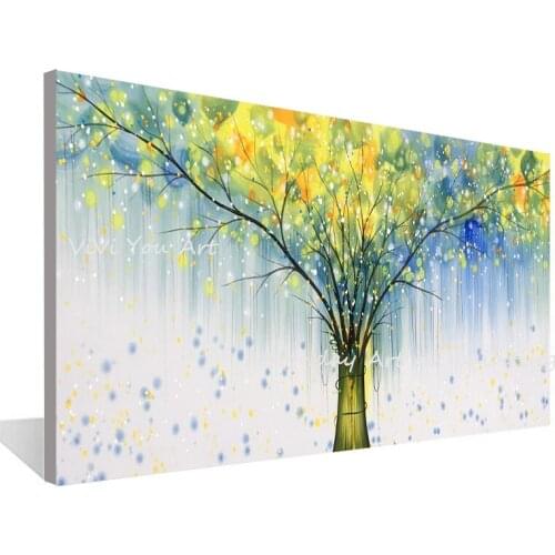 Canvas painting Home Decor hand painted oil painting Wall Art Picture gold Tree Art Scenery Landscape Painting for living room