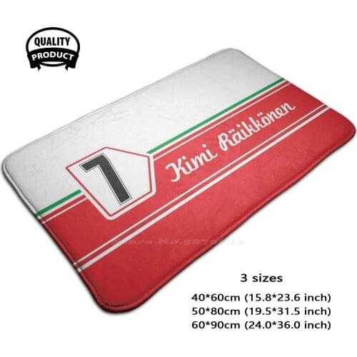 Kimi Raik 7 Retro | F1 Soft House Family Anti-Slip Mat Rug Carpet Kimi Kimi Raik Kimi7 Rai Kr7 Vintage Formulaone Gp Grand Prix