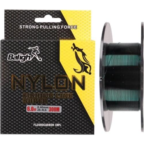 100M/150M/200M/300M/500M Transparent Nylon Fishing Lines Dark Green Fluorocarbon Coated Leader Line Carp 3.8-35.3lb Fishing Wire