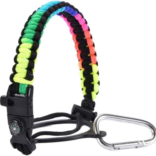 Hot Selling Carabiner Rope Wide Mouth Bottle Mug Hand Braided Handle Strap Woven for Camping