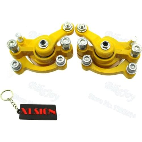 Motorbike Brake Go Kart Yellow Left Right Disc Brake Calipers For Chinese Pocket Bike Mini Dirt Bike ATV Goped Scooter