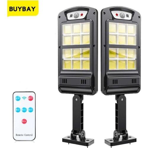 2021 New Solar Light Motion Sensor Wall Lamp With Remote Control Outdoor Waterproof Fully Automatic Induction Garden solar lamps