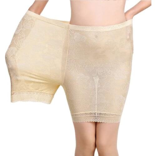 New Plus Size Safety Shorts Anti Chafing Lace Jacquard Modal Cotton Large Size Safety Pants Women Shorts Under Skirt Summer