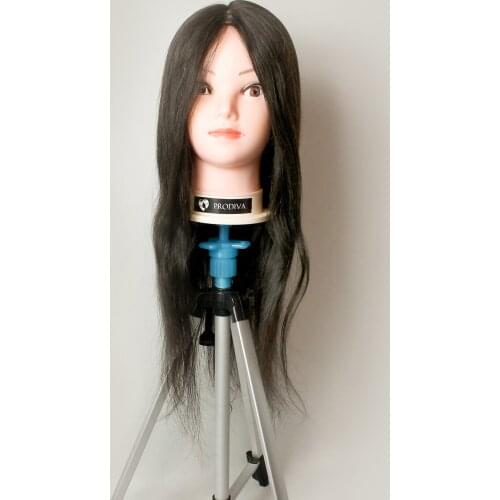 PRODİVA HAIRDRESSING TRAINING MANKENİ NON-SHOULDERED REAL-HAIRDRESSING TRAINING PUPPETİ - SUPER NATURAL 65-70CM