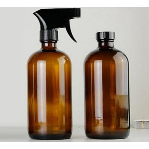 250/500ml Empty Glass Spray Bottle Essential Oil Cleaner Refillable Container