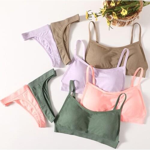 Sexy Women Lingerie Set Seamless Bra And Panties Set High Waist G-String Active Wear Fitness Bra Female Sport Underwear Crop Top