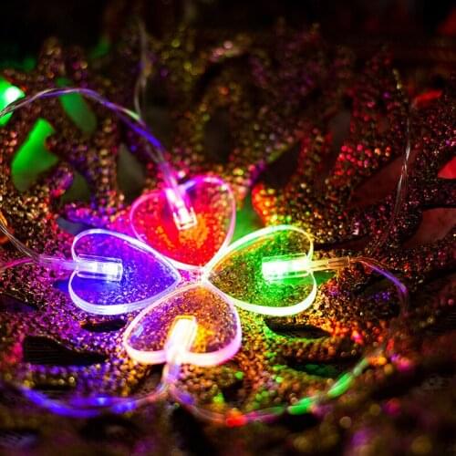 Battery Powered LED Heart String Lights for Valentines Day Love Girl Heart Room Decoration Light Christmas Wedding Light