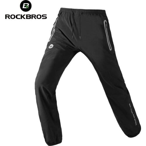 ROCKBROS Cycling Pants Waterproof Men Women Breathable Trousers Bike Pants Anti-sweat Clothings Elastic Sport Fitness Bike Pants