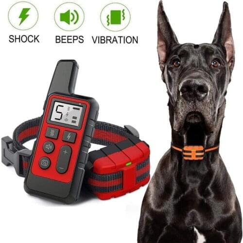 Waterproof Remote Dog Trainers 500M Rechargeable Sound, Vibration & Shock Electric Dog Training Collar Pet Accessories