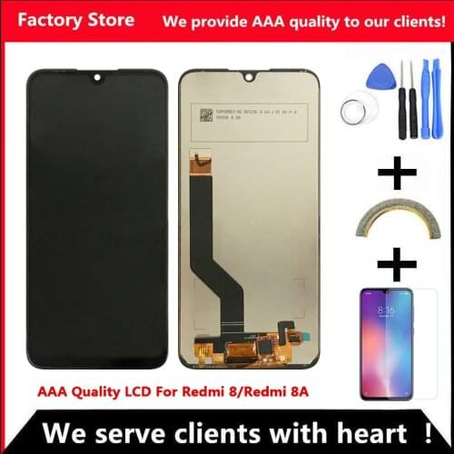 6.22" AAA Quality IPS LCD For Xiaomi Redmi 8 LCD With Frame Display Screen For Redmi 8A LCD With Frame 1520*720 Resolution