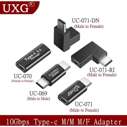 1pcs 90 Degree Right Angle USB 3.1 Type C Male To Female USBC female to female male to male Converter Adapter