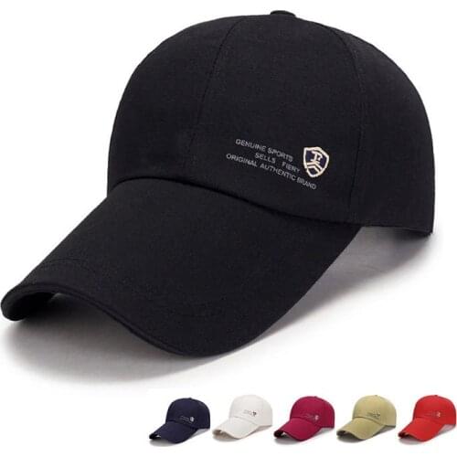 2021 Sports Cap Mens Outdoor Canvas Hat Fashion Line Baseball Cap Long Visor Brim Shade Snapback Sun Hat Breathable Mesh Caps