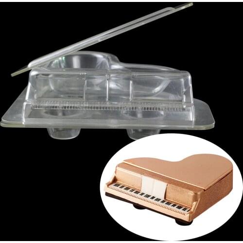 DIY 3D piano shape polycarbonate Chocolate mold , baking accessories cake decoration Confectionery tools plastic candy mould