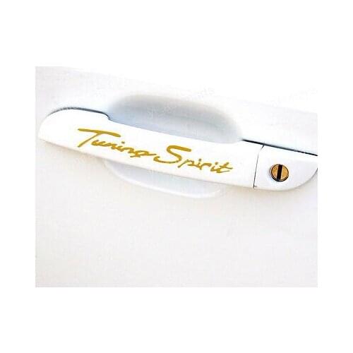 4Pcs Turning Spirit Gold Door Handle Cover Decal Car Sticker Vinyl 5" Reflective