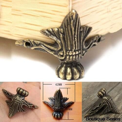 4 pcs of Jewelry Boxes Gift Boxes Wooden Boxes Exquisite Decorative Legs Corner Guards Effectively Reduce Wear and Tear