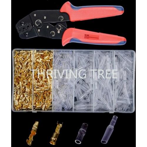 400/600PCS Bullet Terminals Car Auto Motorcycle Crimp Terminals Electrical Wire Connectors Bullet Connectors SN48B Crimping Kit