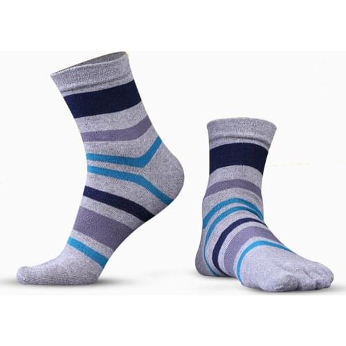 5pairs/lot mans socks with toes cotton Five Finger Socks striped short solid funny weed socks men business gifts for men