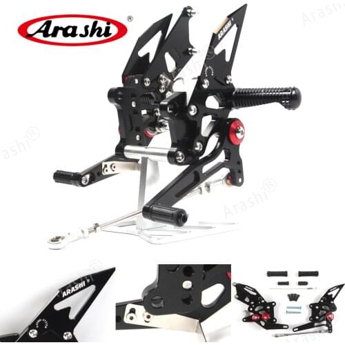 Arashi CNC Adjustable Rider Rearset Footrest Motorcycle For KAWASAKI NINJA 250R / EX250J / EX250J SE 2008 2009 2010 2011 2012