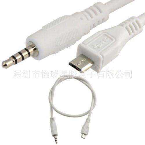 Micro Usb to Jack 3.5mm Audio Cable Connector 3.5 Headphone Plug Phone Audio Adapter Cable For v8
