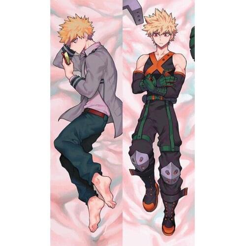 Japanese Anime My Boku No Hero Academia Bakugou Katsuki Throw Otaku Dakimakura Gifts Bedding Hugging Body Pillow Case 150x50 CM