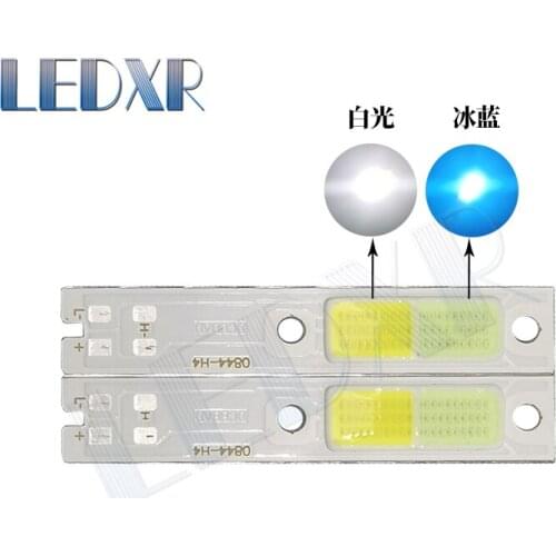 Cob led car light c6 h4 dual color light source white ice blue light 54 SMD 9.0-9.5V 1200mA 15W 44*8mm motorcycle light source