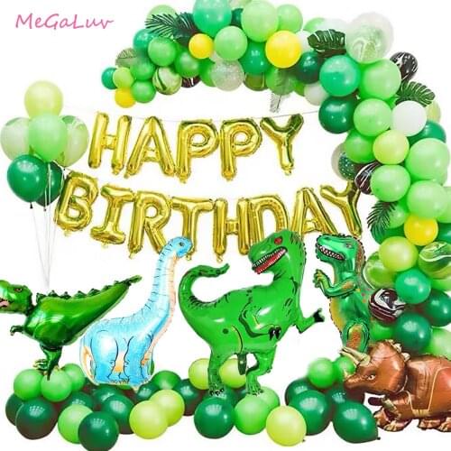 Dinosaur Balloons Jungle Animal Party Supplies For Kids Favor Birthday Dino Party Decoration Garland Arch Kit Baby Shower Globos