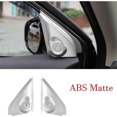 For Mitsubishi Outlander ABS Matte Door Speakers Within The Front Triangle Sequins Car Accessories Styling Sticker 2016 2017