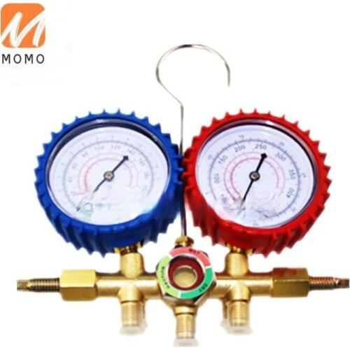 R134a r22 r12 r502 two way gauge refrigeration hvac meter valve pointer reading manifold gauge