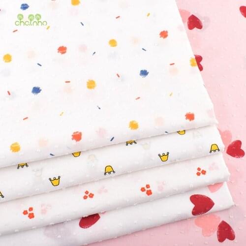 Printed Figured Gauze,Breathable Soft Jacquard Gauze,Cotton Fabric For Baby&ChildrenSkirt,Dress,Shirt,Blouse Material,100x140cm