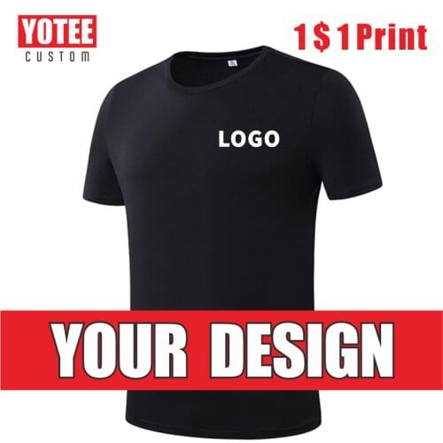 YOTEE2020 high-end casual cotton short-sleeved T-shirt customization company group embroidery custom short-sleeved T-shirt