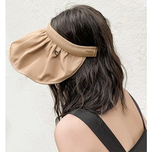 1@# 5color Summer Hat UV Protect Travel Cap Lady Cap Female Simple Foldable Wide Brim Lithe Girls Hat Sun Hat Beach Women