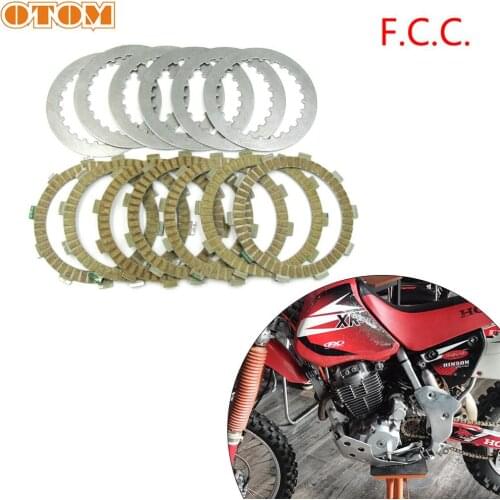 OTOM Motorcycle F.C.C. Clutch Friction Plates & Steel Plates Disc Kit 22201-MAL-600 For HONDA XR400 XR400R XR250R CL400 CB400SS