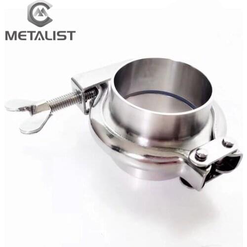 METALIST 1.5"-4 Tri Clamp Set Ferrule OD SS304 Stainless Steel Stamping Sanitary Tri Clamp + Weld + Gasket