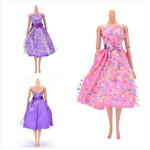 Dolls Clothes White Dots Skirt Beautiful Sorts Handmade Fashion Party Dress For Girl Doll Best Girls Gift Kids Toy