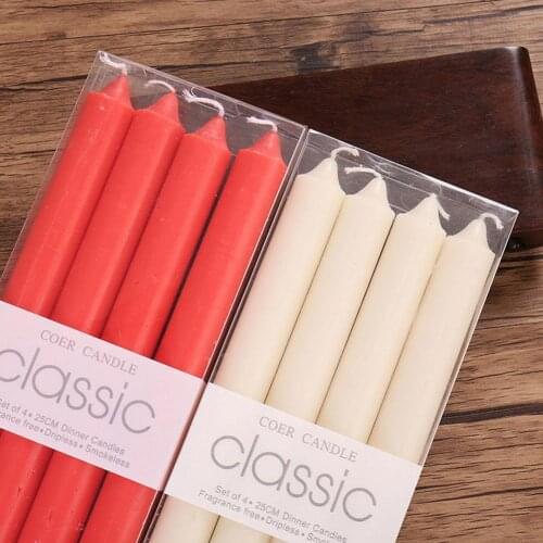 Wholesale color candles pole wax candles household wedding candles candles candlestick R8G1