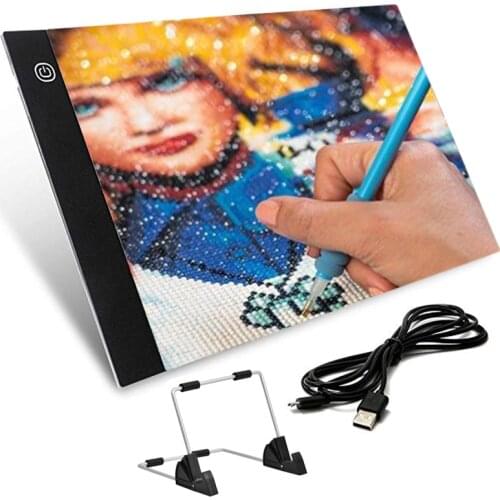 Dropshipping A4 Size Drawing Tablet Led Light Pad Tablet Diamond Painting Eye Protection Bright Copy Board Diamond Embroidery