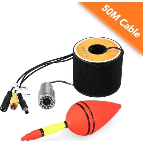 Night Vision 12 LEDs Underwater Fishing Camera 1200TVL Waterproof Fish Shape Boat Ice Fishing Finder With 15m/30m/50m Cable