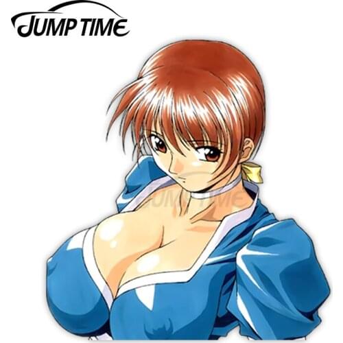 Jump Time Dead or Alive Kasumi Sexy Cute Anime Girl Vinyl Decal Waifu Peeker Big Head Car Stickers