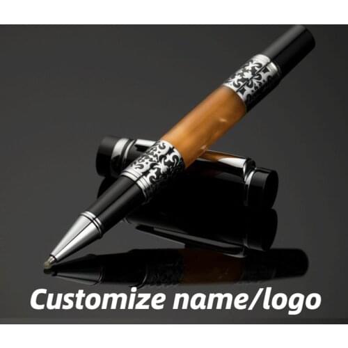 Luxury Metal Signature Ballpoint Pens for Business Writing Office School Supplies Roller Ball Gift Customize Name Text Logo