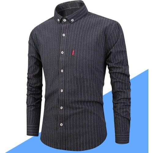Summer Mens Dress Shirts Stripe Print Vintage Cotton Mans Shirt Casual Top Tee Clothes 4XL Retro Streetwear European Style A710