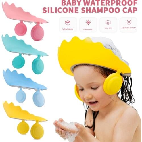 Baby Shampoo Cap Ear Protection Hat Children Toddler Toys Waterproof Silicone Shower Bath Toy Gift For Kids Baby Care Products