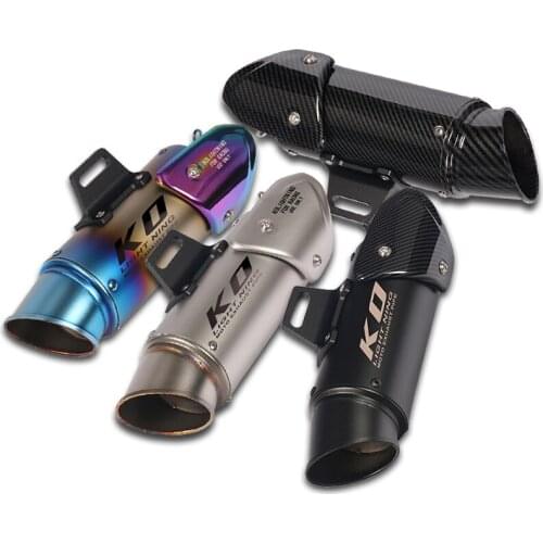 Universal 51mm 60.5mm Motorcycle Muffler Pipe Stainless Steel Exhaust Pipe Removable DB Killer Escape for Dirt Bike ATV Modified