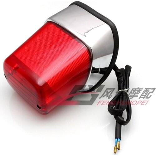 Refit Universal Motorcycle Rear Light License Plate Lighting Brake Light Signal Lamp ABS Plastic Lamp Shell for Yamaha 250 XV250