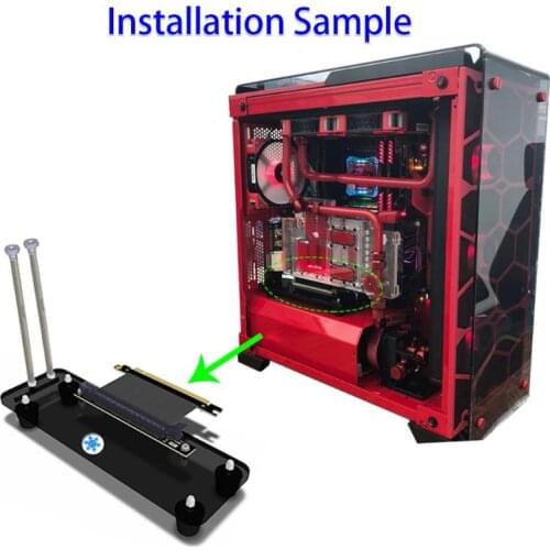 1pc PCI-E3.0 16X Adapter Riser Card Cooler Vertical Graphics Card video card Brace Support Stand Holder Bracket Vertical Cooler