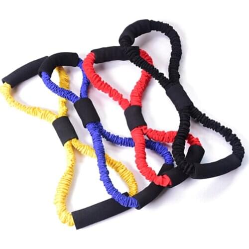 Yoga Gum Fitness Resistance Expander Rope Band 8 Word Chest Workout Muscle Fitness Rubber Elastic Bands For Sports Exercise
