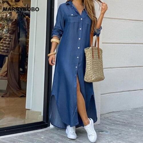Women Autumn Long Shirt Dress 2020 Casual Loose Long Sleeve Button Maxi Dress Vintage Letter Camouflage Printed Party Dresses