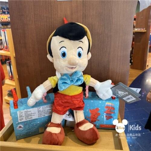1piece Original Disney Cartoon Pinocchio Cute Plush Toy Stuffed Doll Birthday Present For Child 30CM