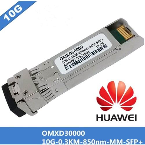 1pcs For Huawei OMXD30000 SFP+Optical Module 10G-0.3km-850nm-MM-SFP+ DDM Multimode Duplex Fiber Cable LC Connector