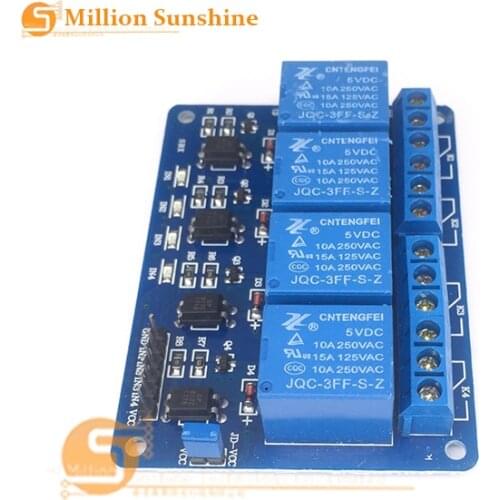 1PC/lot 5V 4-Channel Relay Module Shield for Arduino ARM PIC AVR DSP Electronic 5V 4 Channel Relay.4 road 5V Relay Module